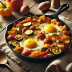 Cuscuz nordestino recheado com ovo e queijo